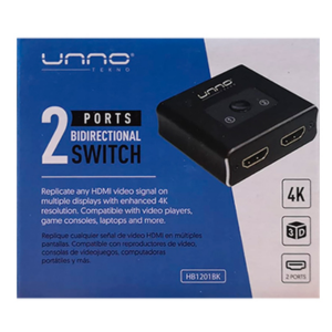 Switch bidireccional de puertos UNNO HB1201BK