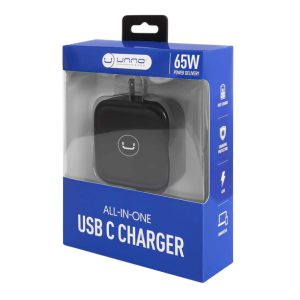 Cubo de carga con cable tipo C 65W UNNO PW5293BK