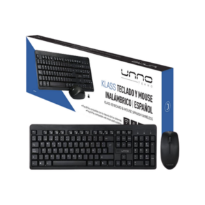 Teclado y mouse inalámbrico en espaol UNNO KB6741BK